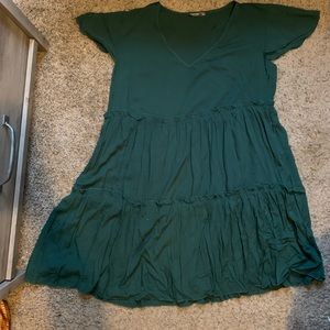 Hunter Green Ruffle Dress
